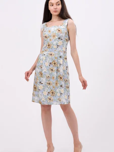 CAT ORANGE Сарафан Блакитний Без підкладки помаранчевий