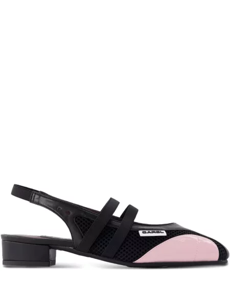 Pantofi cu toc Carel Paris plasă slingback negru