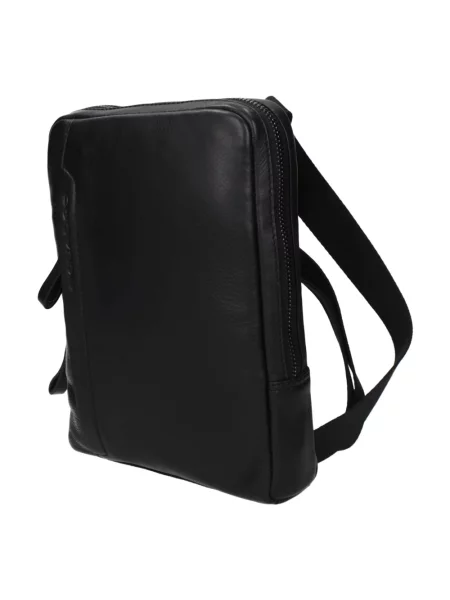 Torba crossbody Piquadro skórzana czarna