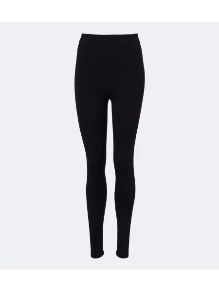 Leggings Alaïa de lână negru