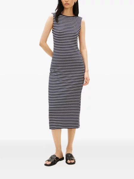 Rochie midi Tommy Hilfiger fără mâneci albastru