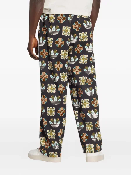 Pruhované semišové tričko Adidas černé