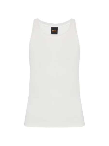 Топ Boss бродиран бяло