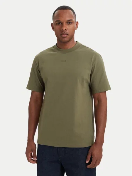 HUGO Majica Dapolino Khaki zelena