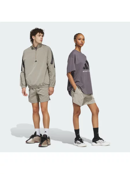 Szorty adidas Basketball Woven uniseks beżowe