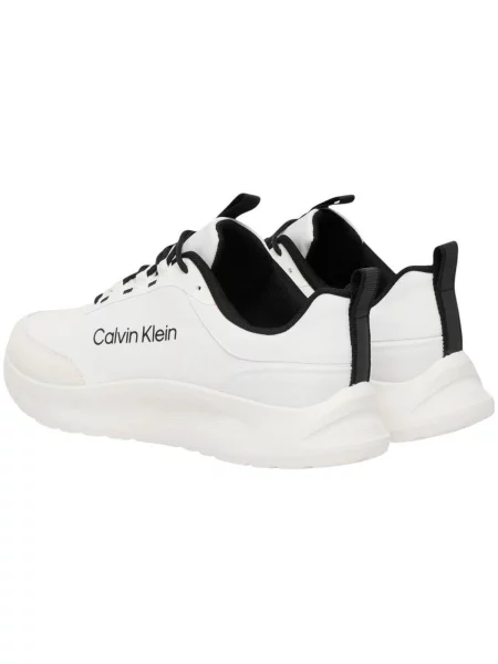 Pánske topánky Calvin Klein Light Eva Runn Essential Laceup Suede bright white/black biela