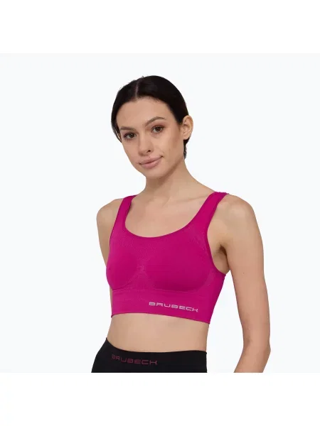 Biustonosz termoaktywny Brubeck Gym Crop fuchsia różowy