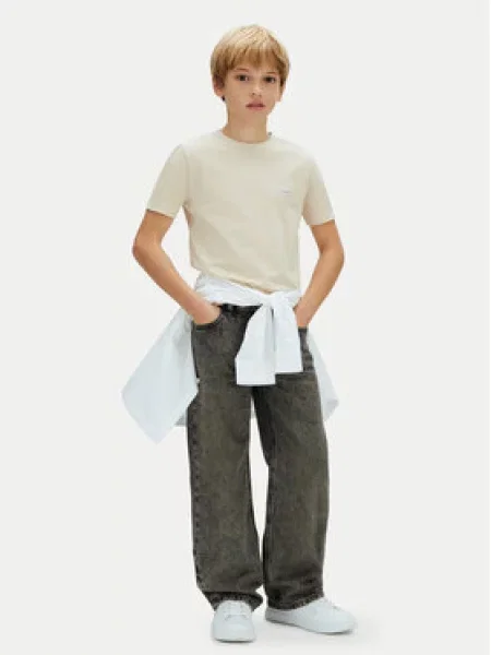 Dětské tričko Calvin Klein Jeans béžové