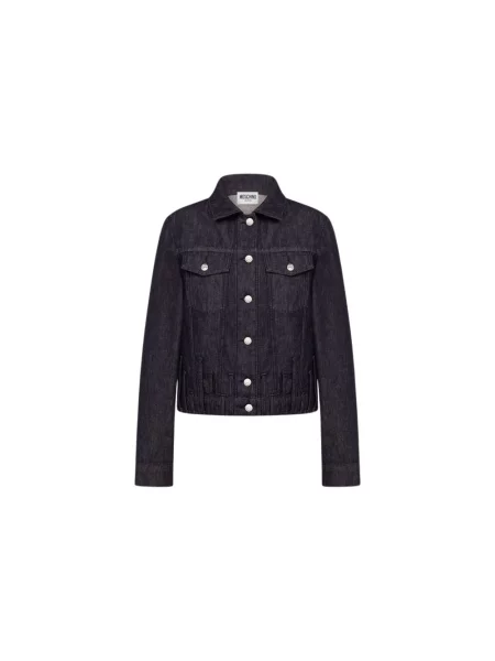 Kurtka jeansowa Moschino niebieska