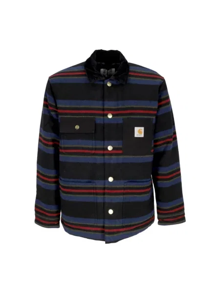 Kurtka Carhartt Wip w paski z paskiem czarna