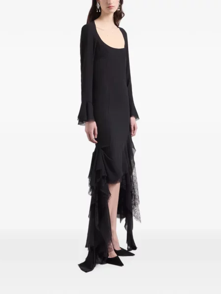 Rochie midi Nina Ricci asimetrică negru