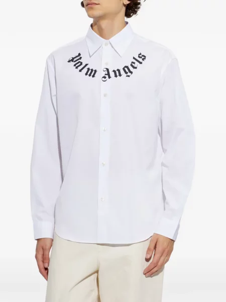 Cămașă Palm Angels cu imagine alb
