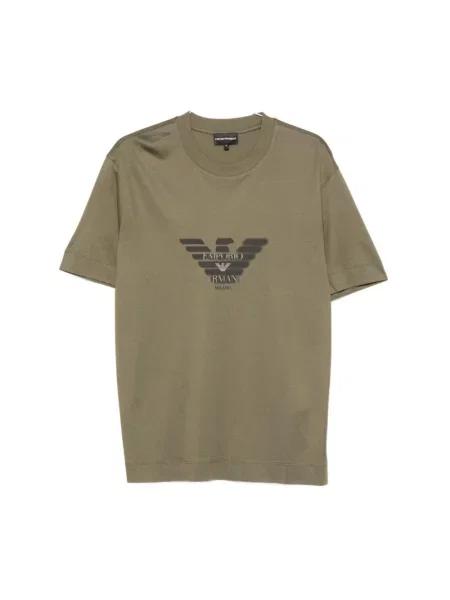 Koszulka Emporio Armani z logo zielona
