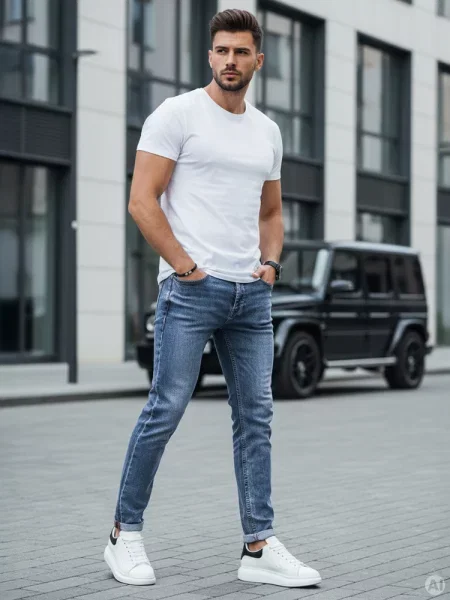 Spodnie jeansowe Dstreet niebieskie