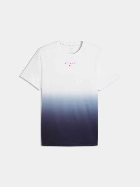 Спортивна футболка PUMA M Hyrox Poly Graphic Tee комбінований верх білий