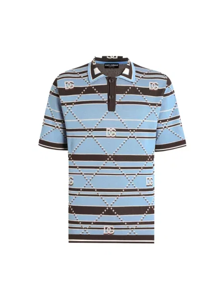 Koszulka polo Dolce And Gabbana casual niebieska