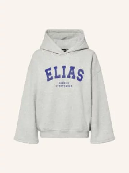 Elias Rumelis Oversized Mikina S Kapucí Ilvie světle šedá