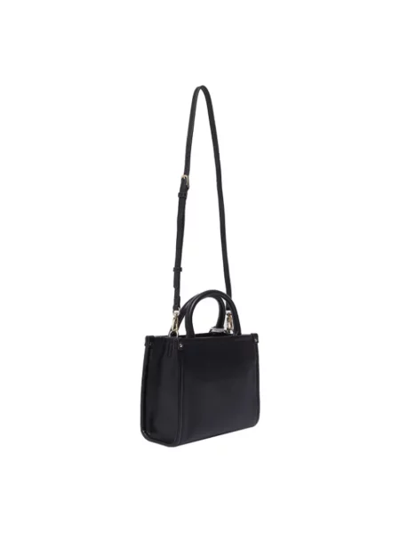 Torba typu tote z aplikacją z logo Model Ridhi' Liu Jo White czarna