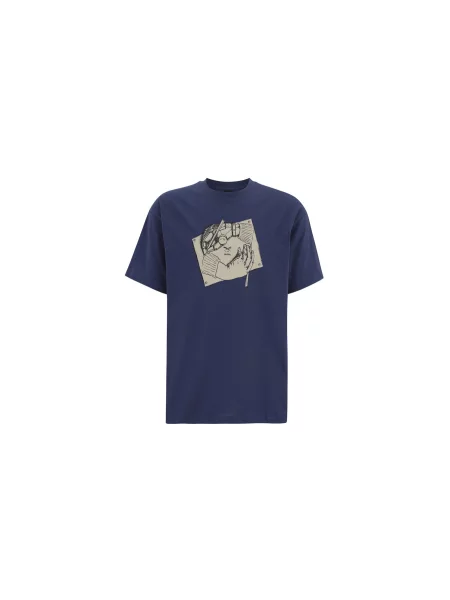 IrieDaily Hand Drawn T-Shirt Mężczyźni Koszulki IrieDaily Size: M niebieski