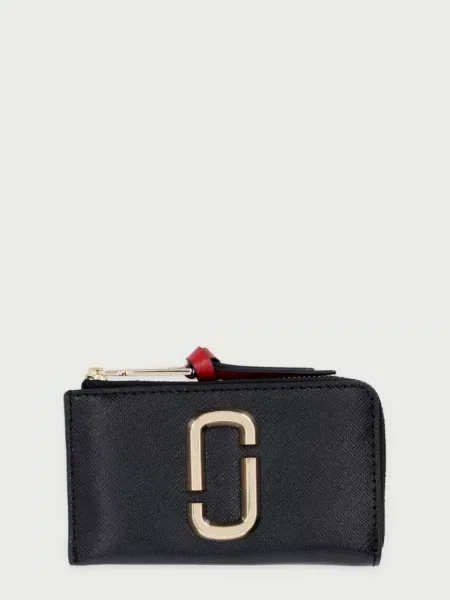 MARC JACOBS portofel pentru femei din piele THE TOP ZIP MULTI WALLET negru