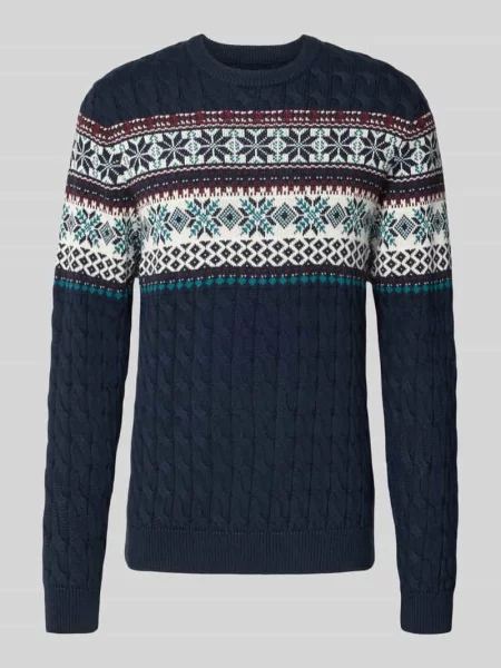 Sweter z dzianiny z prążkowanymi wykończeniami Mcneal