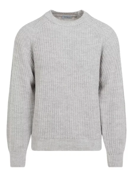 Pulover Carhartt Wip cu decolteu rotund gri