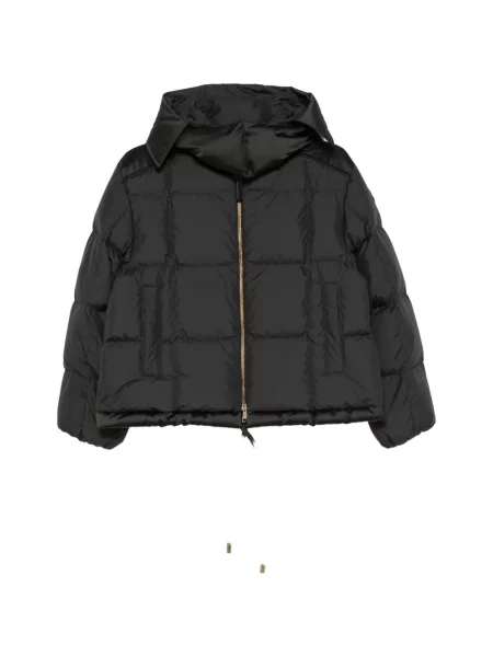 Μπουφάν Moncler με κουκούλα μαύρο