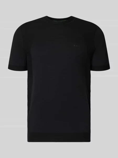 T-shirt o kroju regular fit z mieszanki bawełny model MOMENTUM-LITE' Boss Green czarna