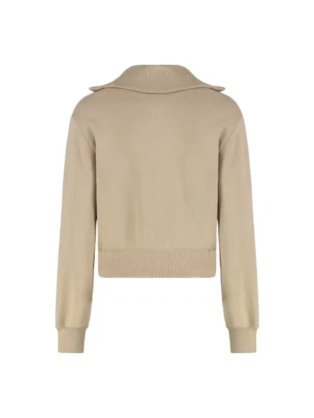 Dzianinowy sweter Autry w paski beżowy