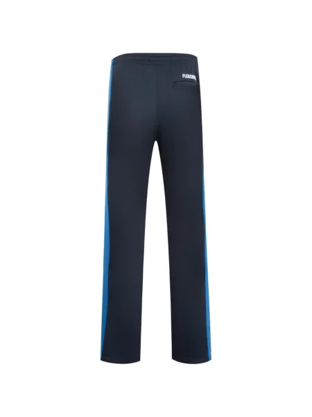 Pantaloni Pleasures cu dungi alergare albastru