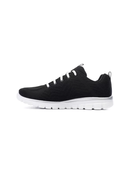 SKECHERS Niske tenisice Graceful Get Connected / bijela crna