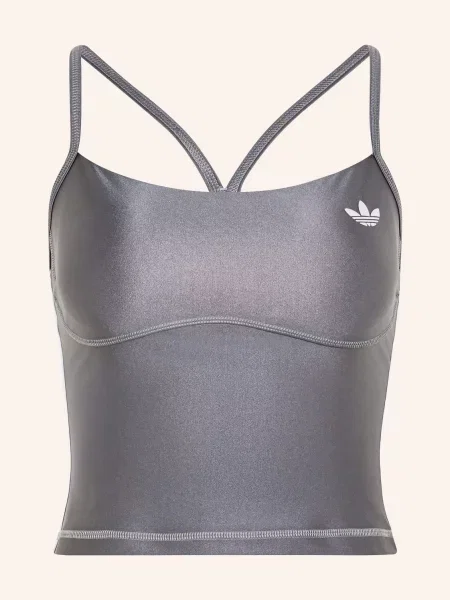 Sportovní top Adidas Originals šedý
