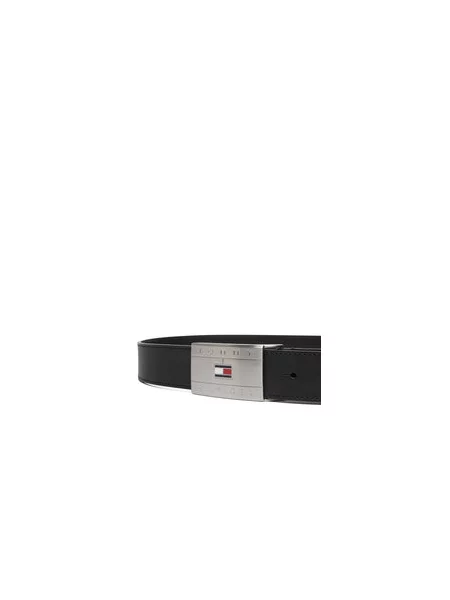 Pas Tommy Hilfiger Th Flag Plaque Belt črna