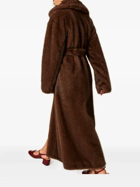 Palton de blană Twinset maro