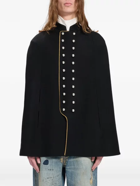 Geacă Ann Demeulemeester cu două rânduri de nasturi negru