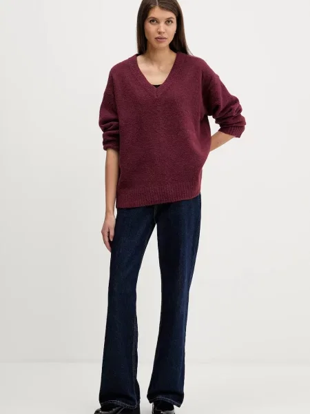 Abercrombie & Fitch sweter bordowy