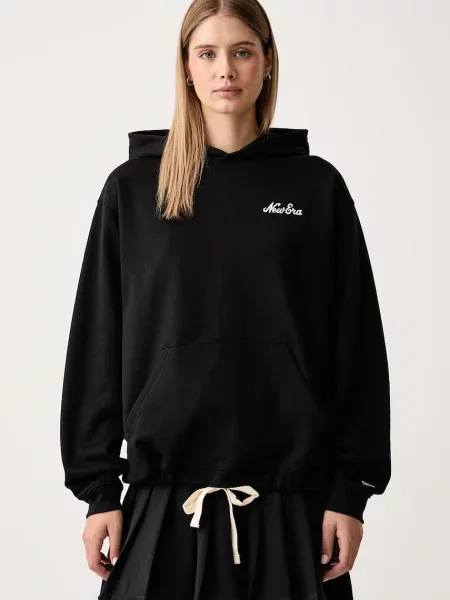 New Era bluza z kapturem czarna