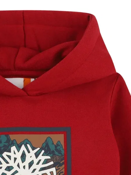 Bluza z kapturem dziecięca Timberland czerwona