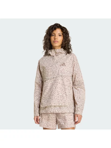 Anorak przeciwwiatrowy z nadrukiem Terrex Xploric beżowa