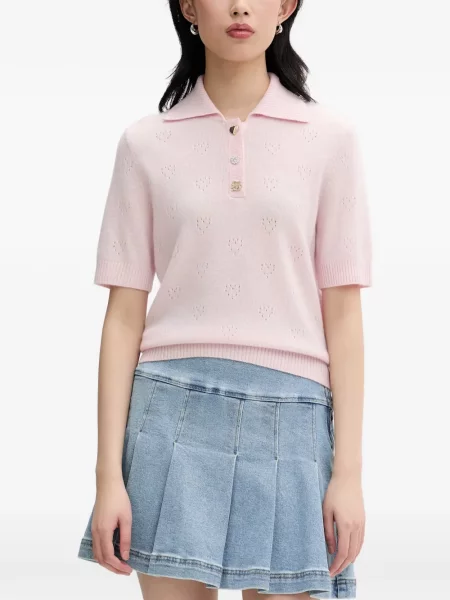 Top From Future cu motiv cu inimi roz