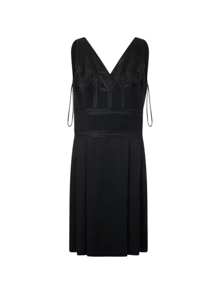 Rochie Alberta Ferretti cu decolteu în V evazată negru