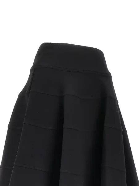 Fustă Emporio Armani de lână negru