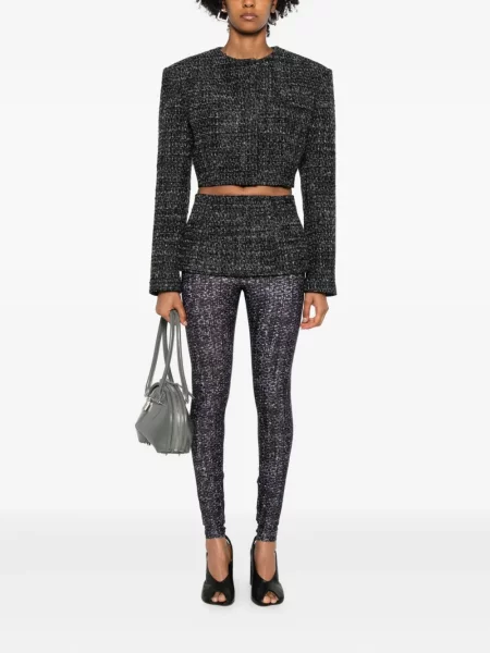 Geacă Diesel din tweed negru