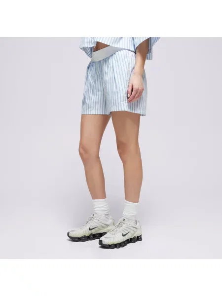 Nike Szorty W Nsw Offln Wvn Ppln Strp Shrt niebieskie