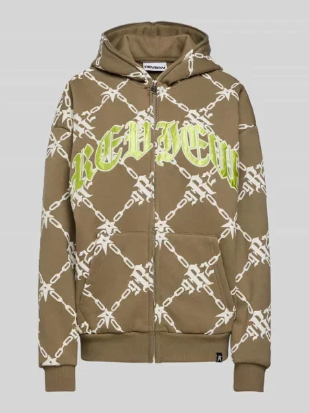 Bluza rozpinana z naszywkami z logo Review