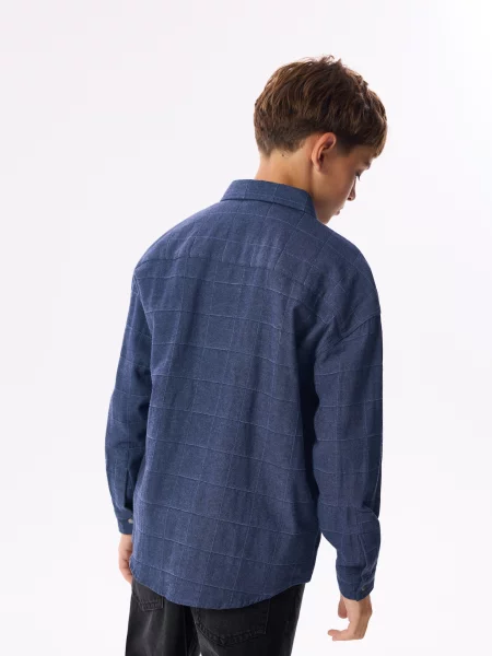 Клетчатая рубашка Reserved синяя