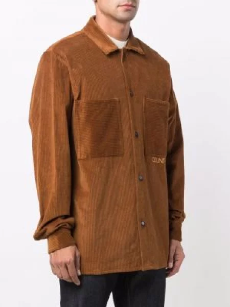 Manšestrová dlouho košile Marcelo Burlon County Of Milan hnědá