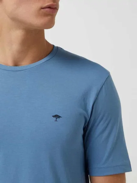 T-shirt z nadrukiem z logo Fynch-hatton niebieska