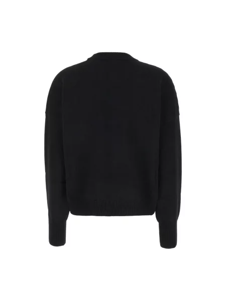 Sweter Dolce And Gabbana z kaszmiru z nadrukiem czarny