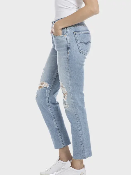 Прямі джинси Replay Maijke блакитні